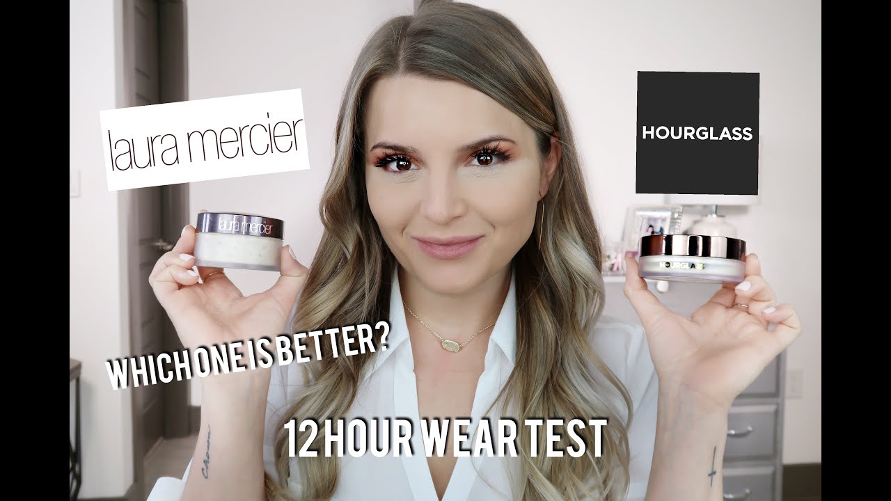HOURGLASS VEIL VS. LAURA MERCIER TRANSLUCENT SETTING POWDER | 12 HOUR WEAR TEST & REVIEW!