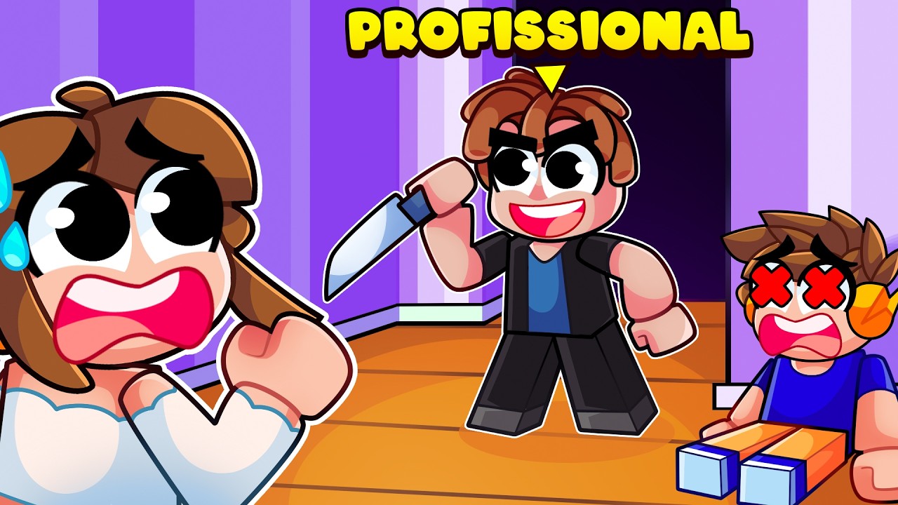 ENFRENTEI um PROFISSIONAL no MURDER do ROBLOX!