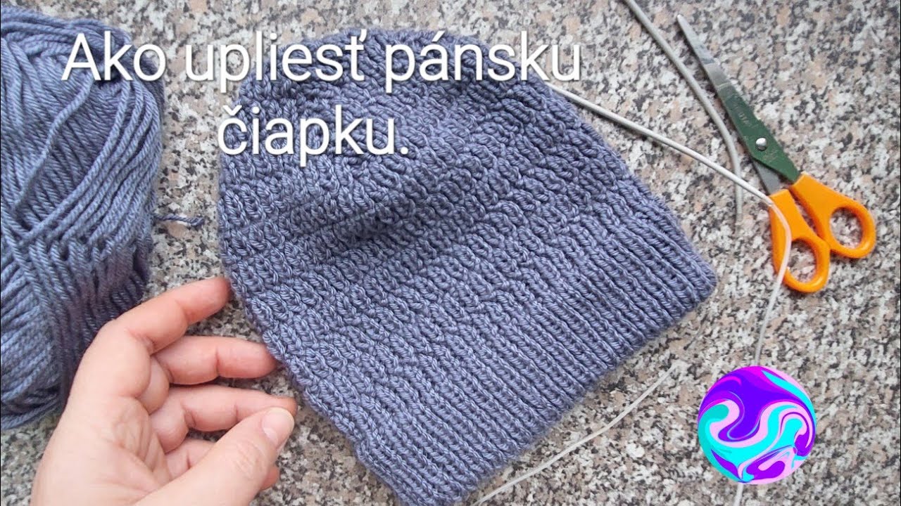 496. Ako upliesť pánsku čiapku. Krok za krokom.