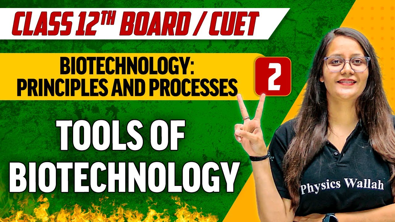 Biotechnology: Principles and Processes 02 | Tools of Biotechnology | Class 12th/CUET