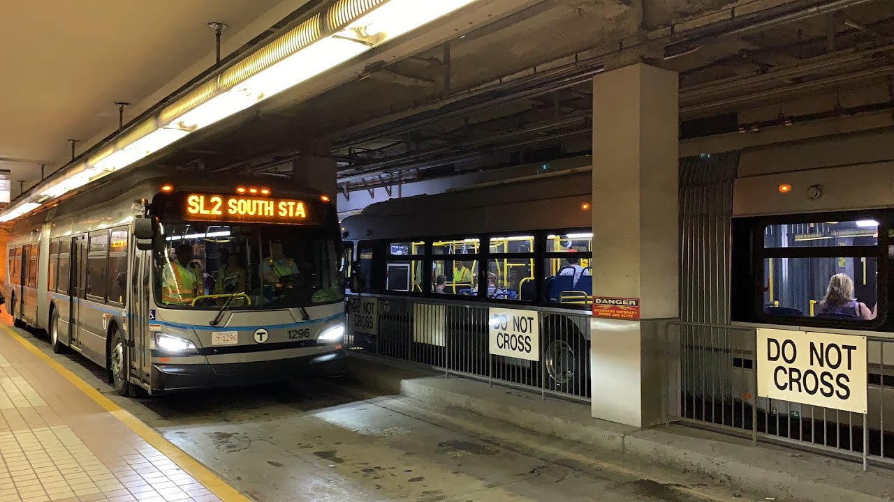 (NEW BUS) MBTA New Flyer XE60s on the Silver Line