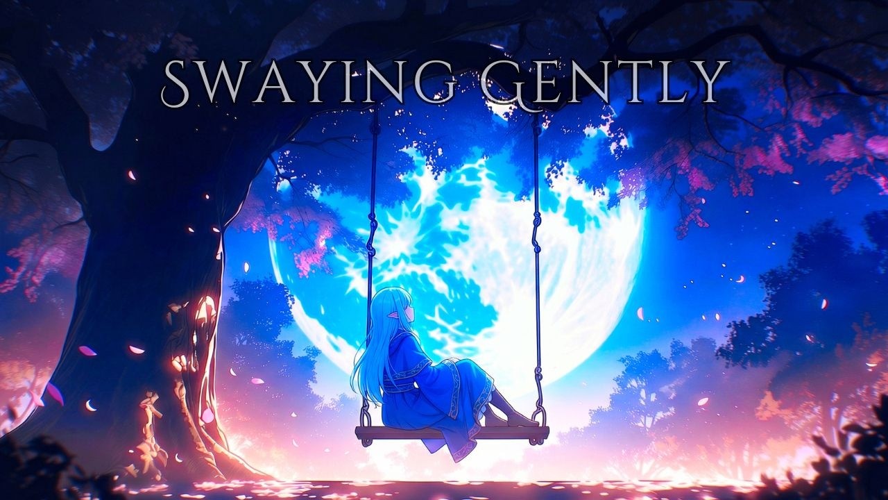 Swaying Gently under the Moon | Relaxing Sleep Music on the Swing