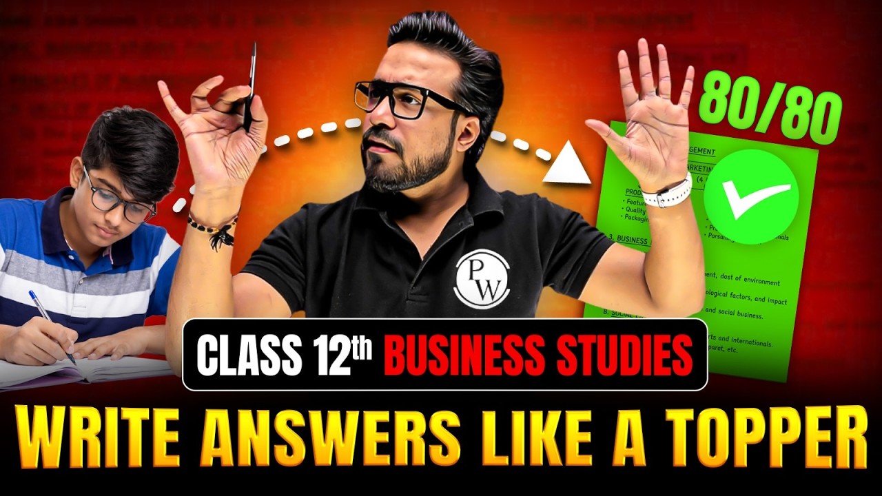 Class 12 Business Studies: Write Answers Like a Topper (80/80 Strategy)🎯| Board Exam 2026