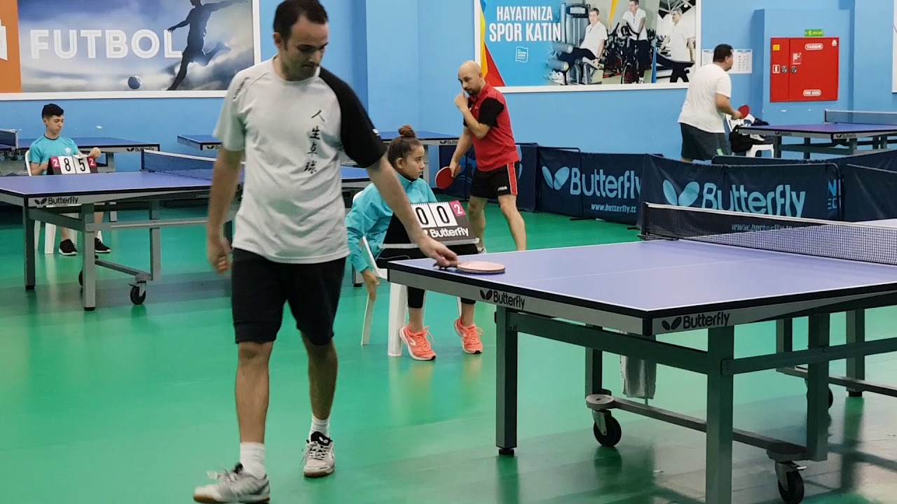 Murat Kırbaç & Hamza Yiğit masa tenisi final maçı.  Pendik masa tenisi ligi