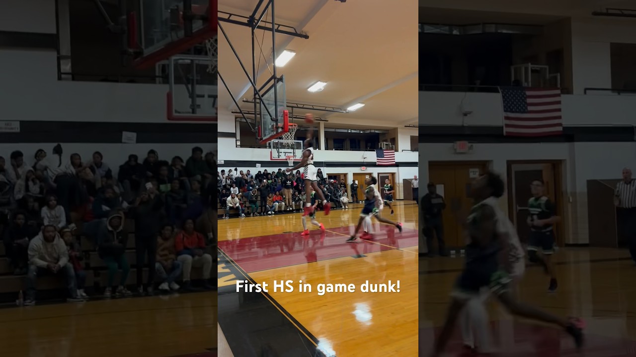 First high school in game dunk! 