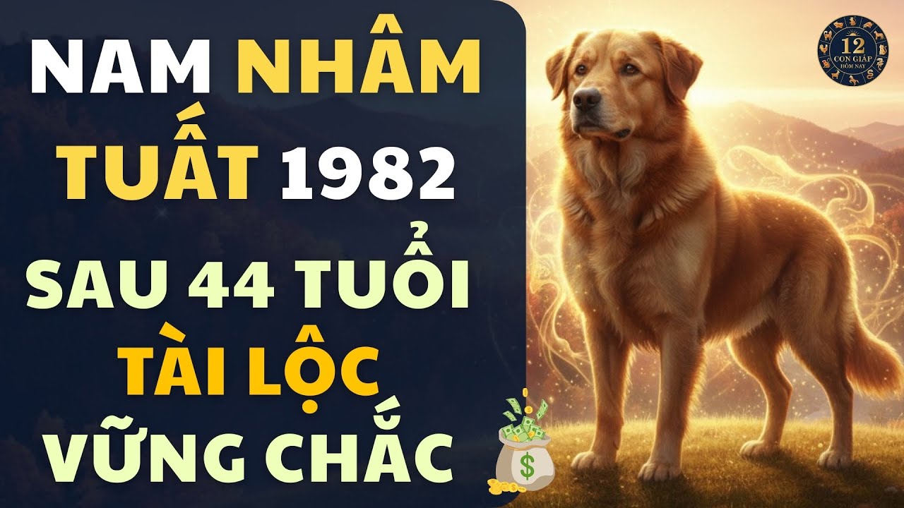 🐶 Nam Nhâm Tuất 1982 Trọn Đời: Tiền Đến Muộn – Sau Tuổi 44 Tài Lộc Vững Chắc #tuvi #phongthuy