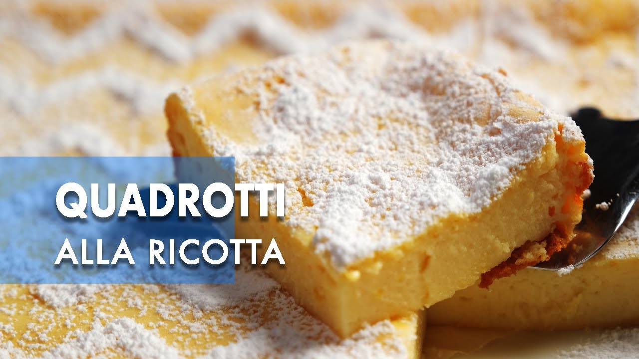 Quadrotti alla ricotta | Torta gluten free | Torta di ricotta