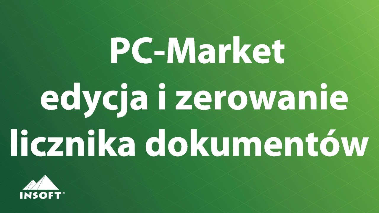 PC-Market - edycja formatu i zerowanie LICZNIKA DOKUMENT&Oacute;W
