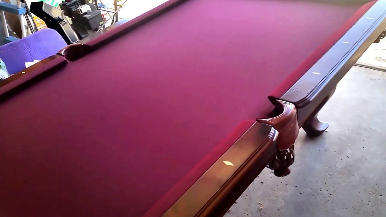 7' cherry solid wood billiard table