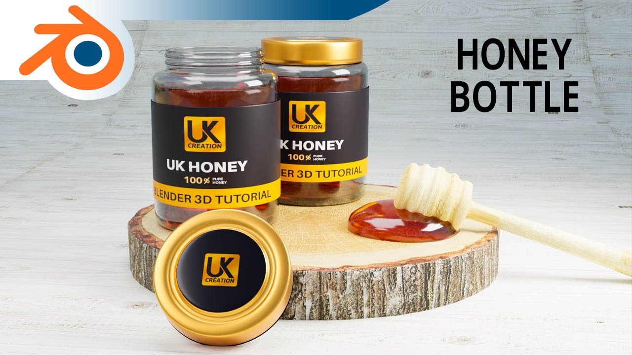 Honey Bottle - Blender 3D Tutorial