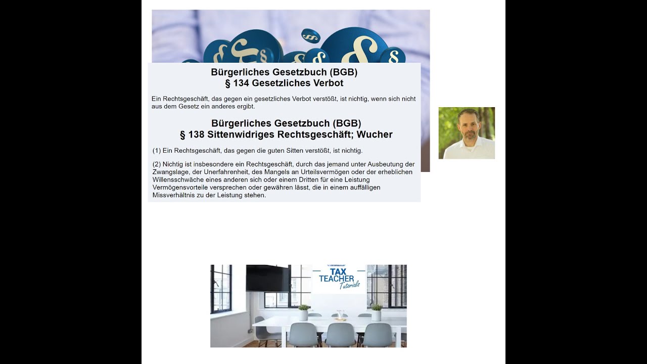 Nichtigkeit gemäß § 134 und § 138 BGB im Lernfeld 1