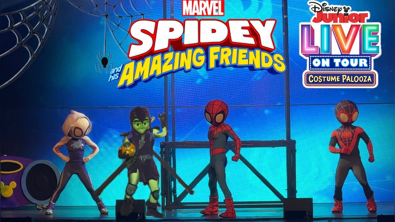 [4K]🕸️SPIDEY and his AMAZING FRIENDS @ Disney Junior Live on Tour Costume Palooza! 8/10/23