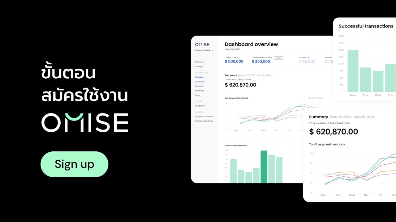 วิธีสมัครใช้งาน Omise