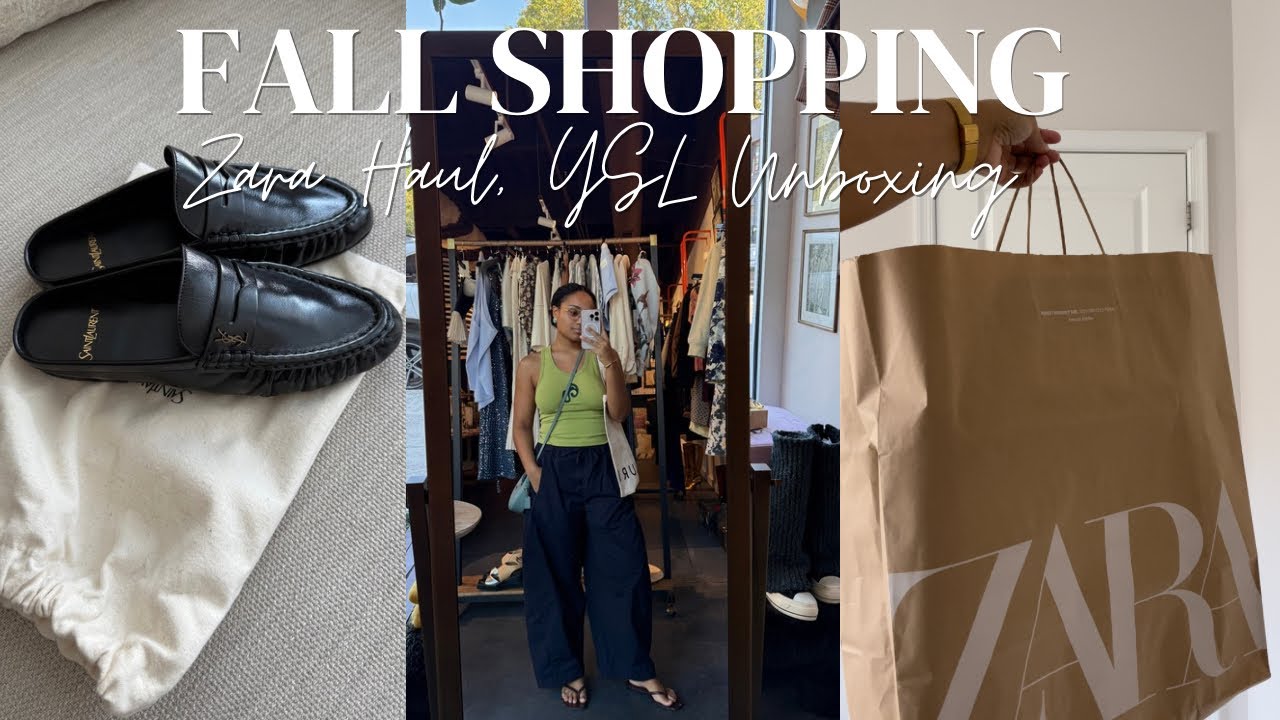 FALL SHOPPING - ZARA HAUL, YSL LOAFER UNBOXING, BAL HARBOUR SHOPS | JACQUELINE NOEL