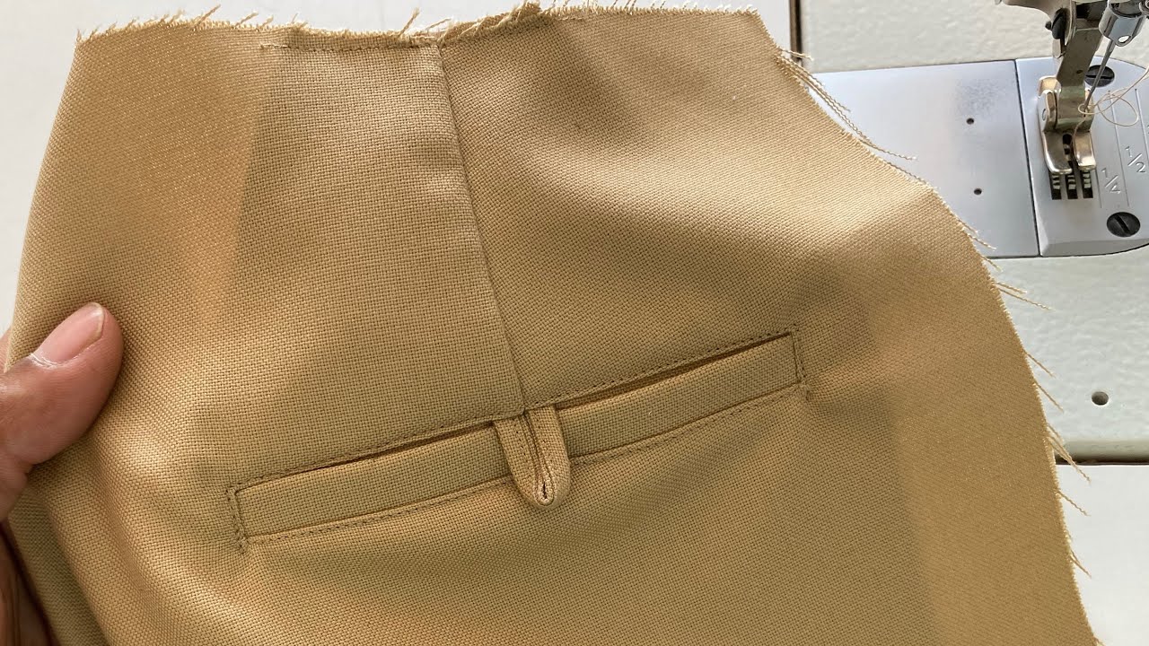 पैंट की बैक पॉकेट बनाना सीखे बिल्कुल आसान तरीके से / Sew Pant back pocket / Single Welt Pocket /