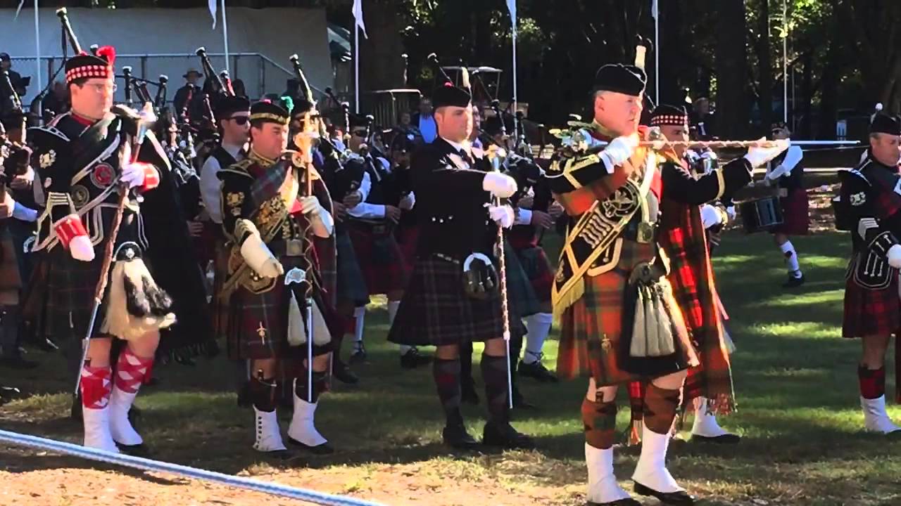 Massed Pipe Bands at 2015 Stone Mountain Highland Games
