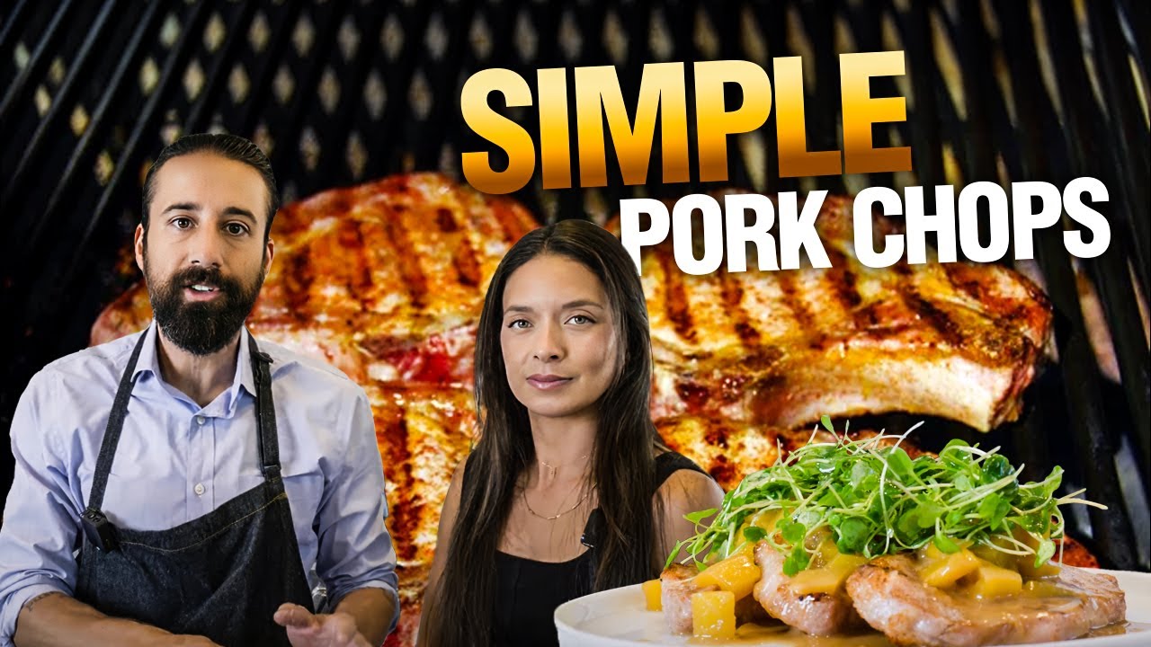 Quickly Grilled Pork Chops with Mango Sauce