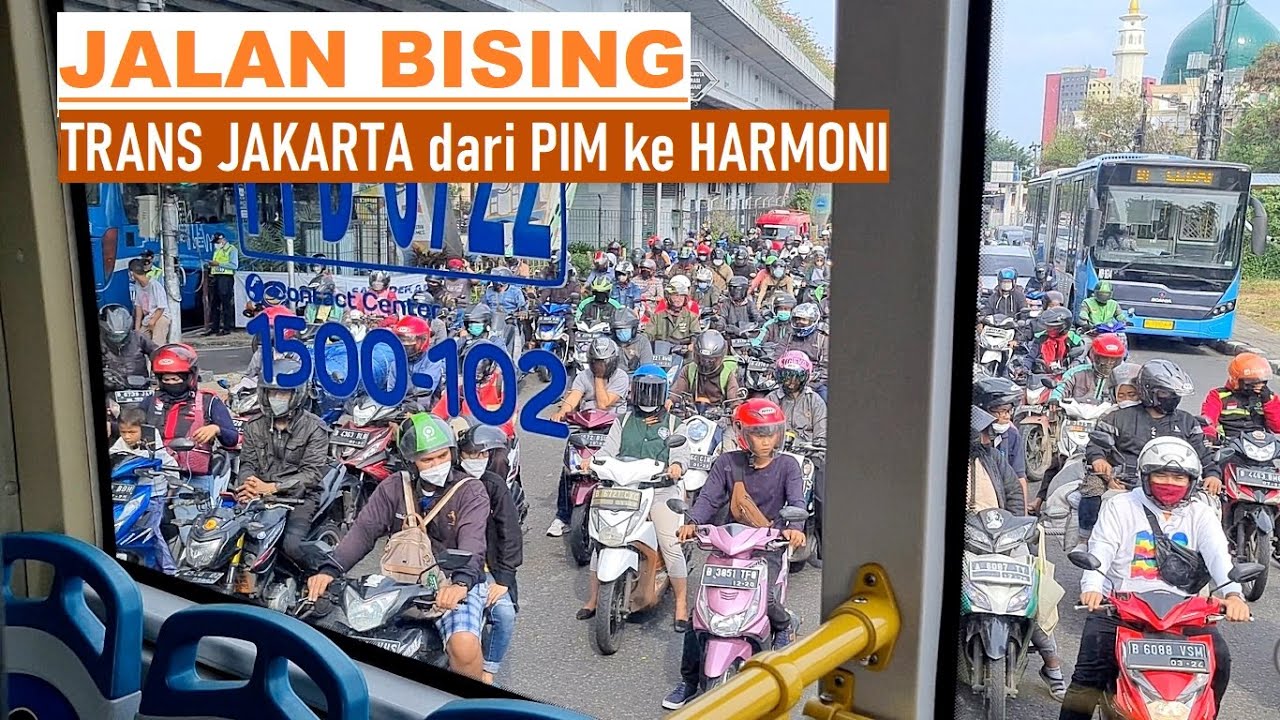 Ride a Metro Bus Trans Jakarta fr Pondok Indah Mall to Harmoni Central Busway ~ Corridor Koridor 8