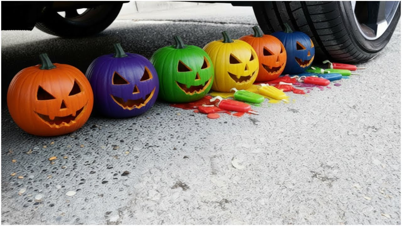 Experiment Car vs Water Balloons and Toys Crushin crunchy & soft things by car