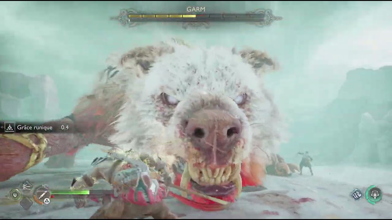 God of War Ragnarok  -  kratos VS Garm
