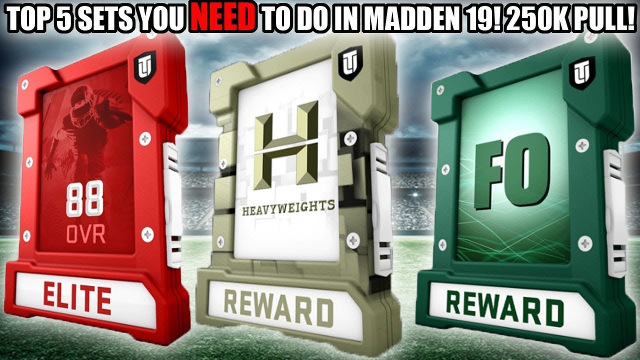 250K PULL! TOP 5 SETS YOU NEED TO DO IN MADDEN 19! | MADDEN 19 ULTIMATE TEAM