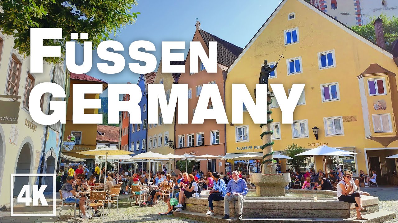 Füssen Bavaria GERMANY Summer 2021 • Real Time Virtual Walking Tour Ambience in 4K ASMR