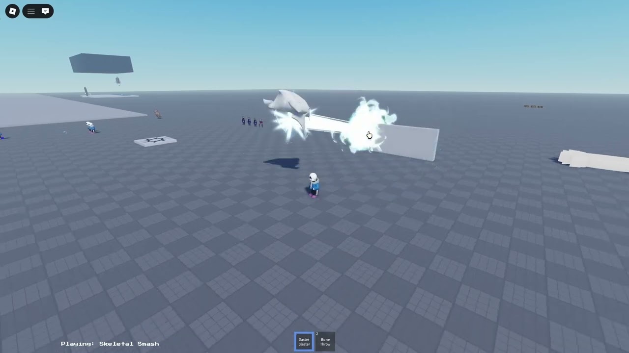 Ultimate sans tycoon Finished Gaster Blaster and Bone Throw showcase!