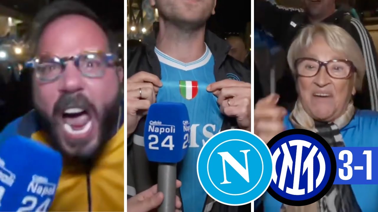 NAPOLI-INTER 3-1 💙 Napoletani IMPAZZITI a fine partita, guardate la reazione!
