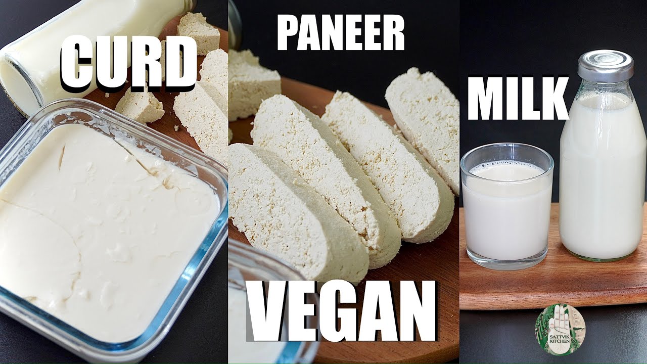 Vegan 🌱 Milk Curd and Paneer - Homemade recipe 💚