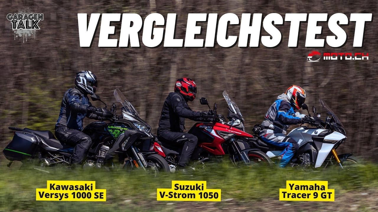Test: Suzuki V-Strom 1050 im Vergleich mit Kawasaki Versys 1000 SE und Yamaha Tracer 9 GT