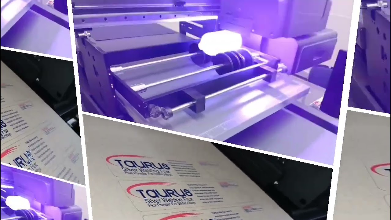 UV Printing on a Bottle: TAURUS Silver Welding Flux Container with AM.CO.ZA F2-6090UV Printer.Wat...