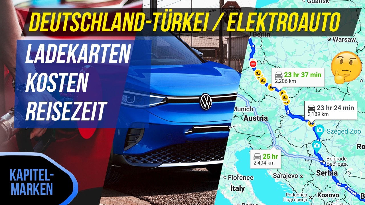 Mit dem Elektroauto Nach Osteuropa - Routenplanung von Deutschland und Österreich in die Türkei