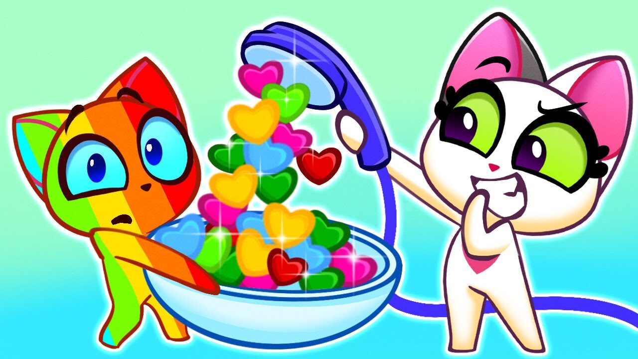 🍬 Don’t Eat Too Much Candy! 😺 Cat Family’s Sweet Adventure | Funny Kids Cartoon