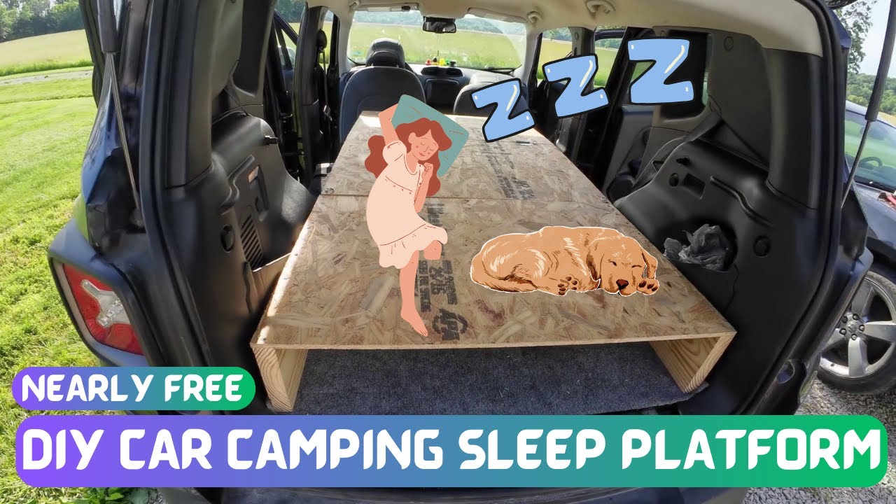 $42 DIY Sleep Platform! Car Camping DIY! Jeep Renegade Overland Built Part 1! #carcamping #fishing