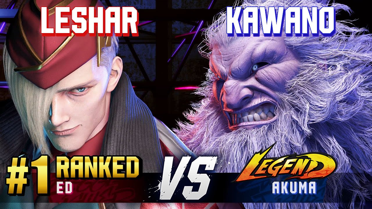 SF6 ▰ LESHAR (#1 Ranked Ed) vs KAWANO (Akuma) ▰ High Level Gameplay