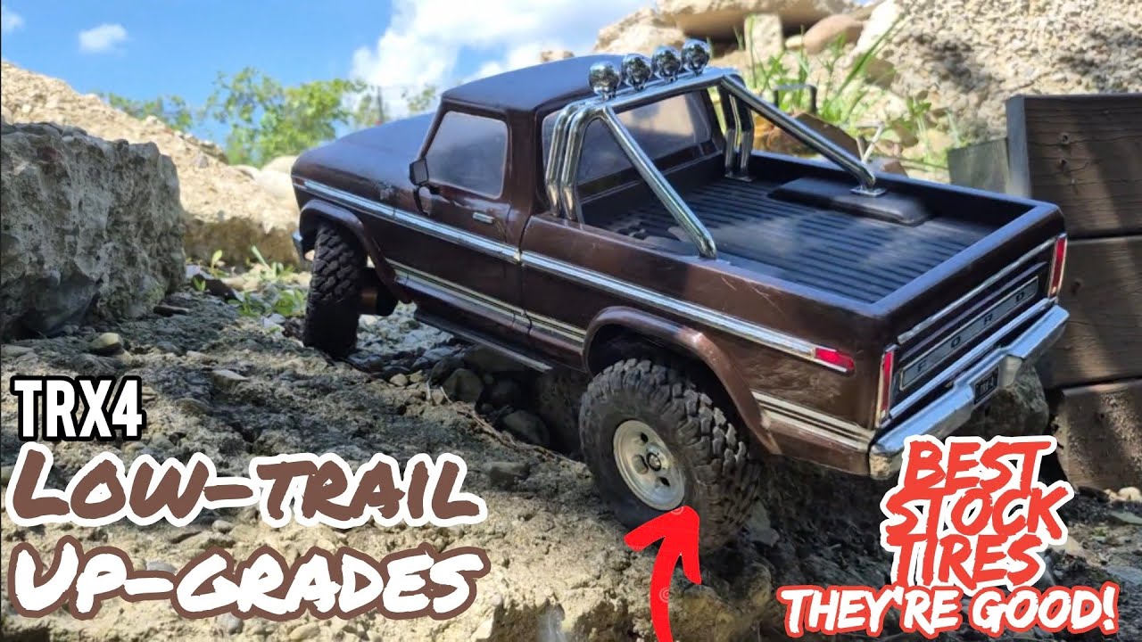 TRX4 Low-trail tire and steering upgrades. It is good! Maybe the best Trx4 in our collection. 