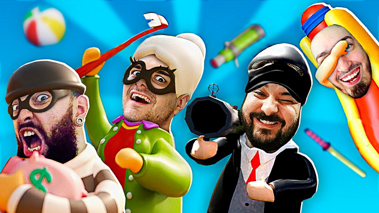 ESSE JOGO É O CAOS MAIS ENGRAÇADO QUE VOCÊ JÁ VIU! - Rubber Bandits c/ Core, Guinas e Gabs