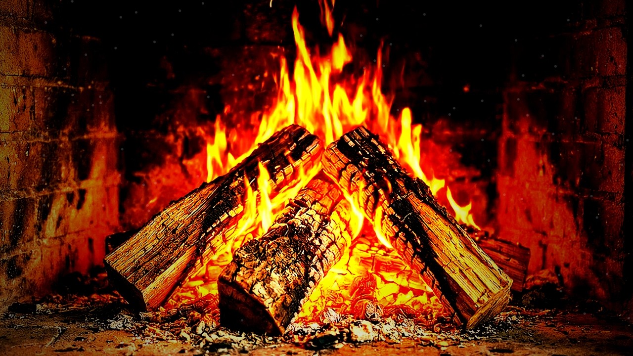 🔥 Crackling Fireplace | Cozy Fire Sounds for Study & Relax