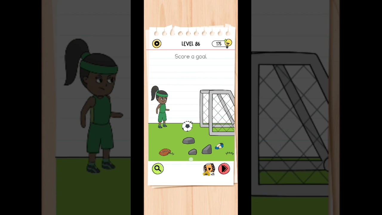 Level 86 // score a goal // brain test