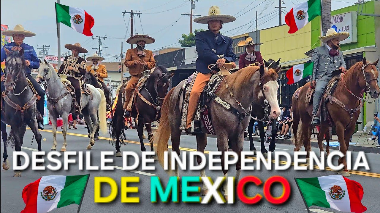 DESFILE De Independencia De MEXICO /Mexican independence day LOS ANGELES CA 2025 4k 🎺🎸🕺💃🚎👹👺🤡🐎🚓🏎️🇲🇽