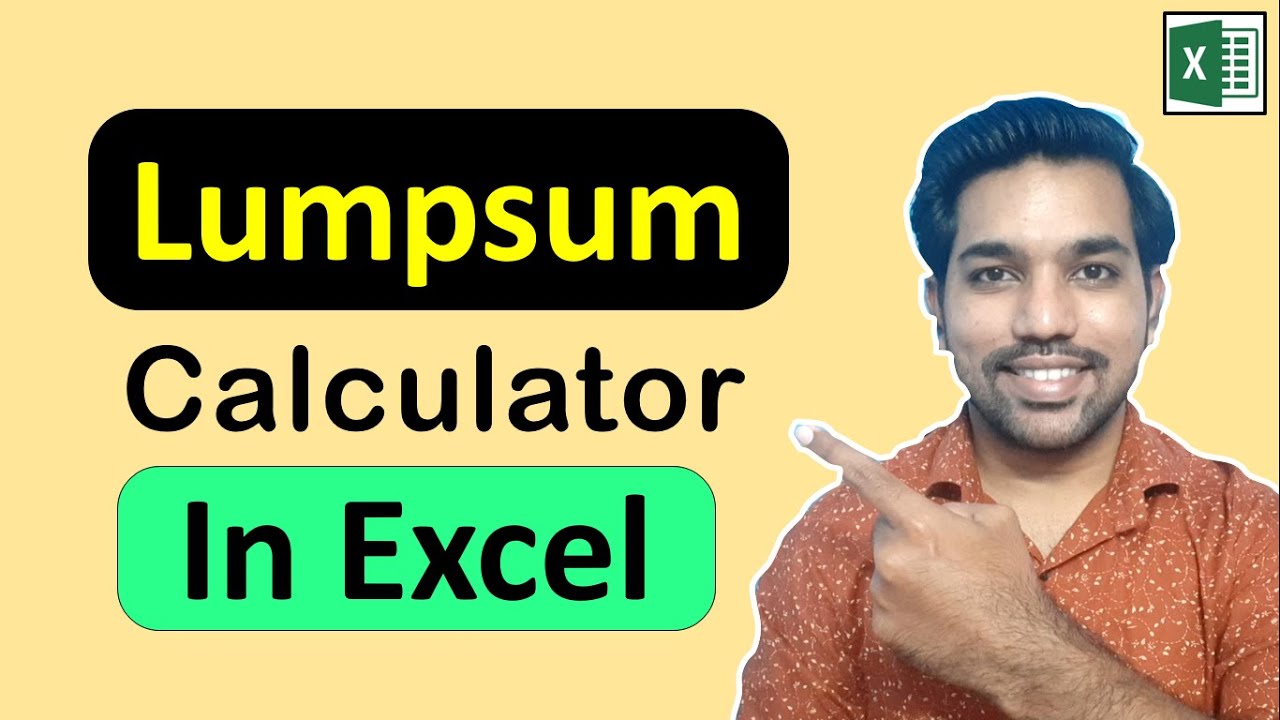 Lump sum Investment Calculator in Excel | Mutual Fund returns Calculation