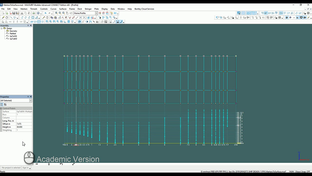 Ship Design avec Nik Hafidz - Part 02 - Markers To Surface (MAXSURF)