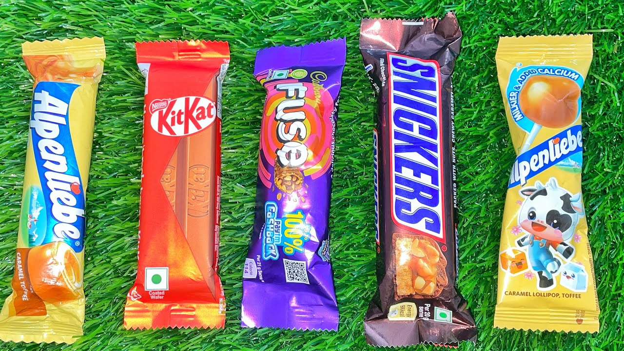 ASMR Most Popular Candys / some lots of colorful rainbow lollipop candy / unpacking chocolate eat