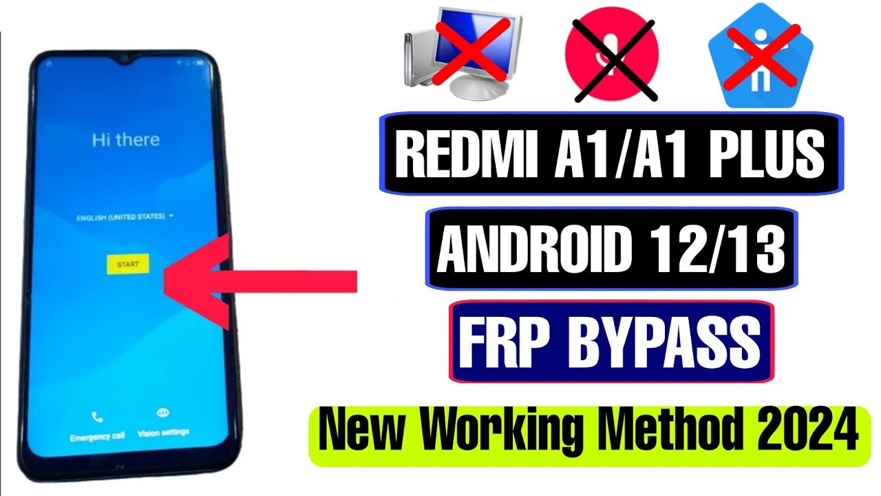 Redmi A1/A1 Plus FRP Bypass 2024 | Android Setup/Voice Command Not Working |New Method Android 12/13