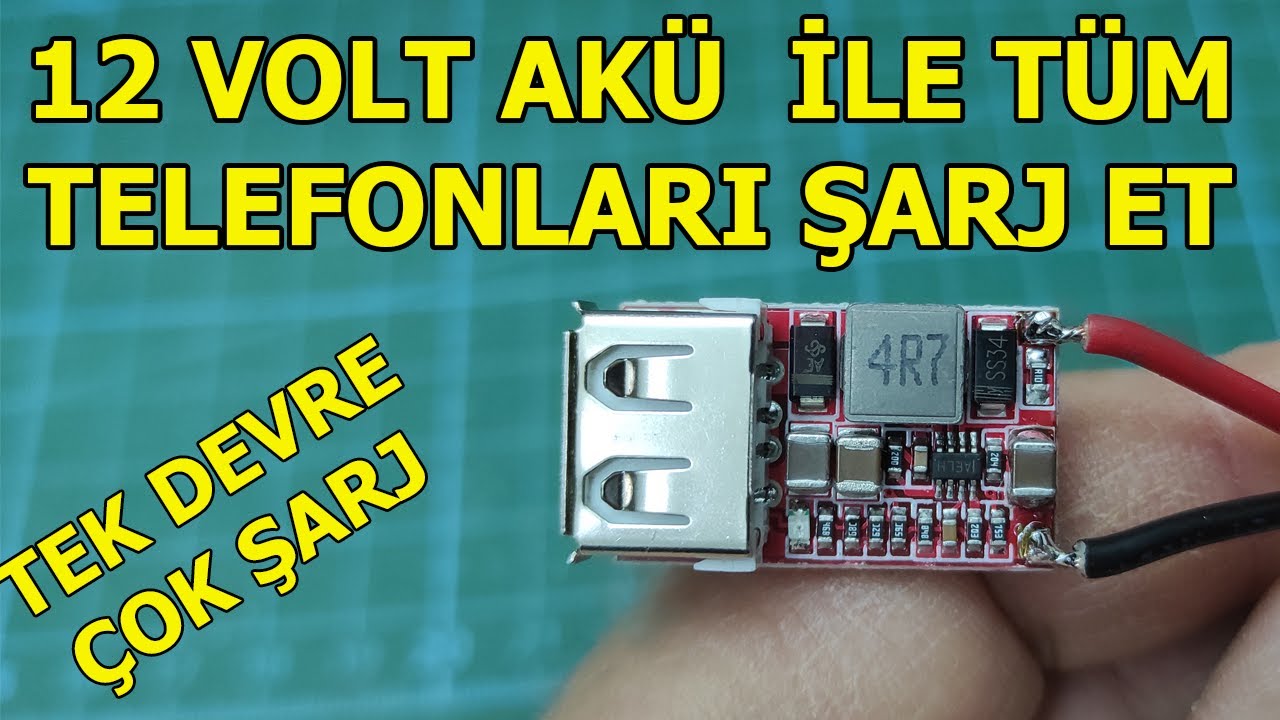 12 Volt Aküyü Cep Telefonu Şarj Aletine Çevir | Tüm Telefonları Şarj Et