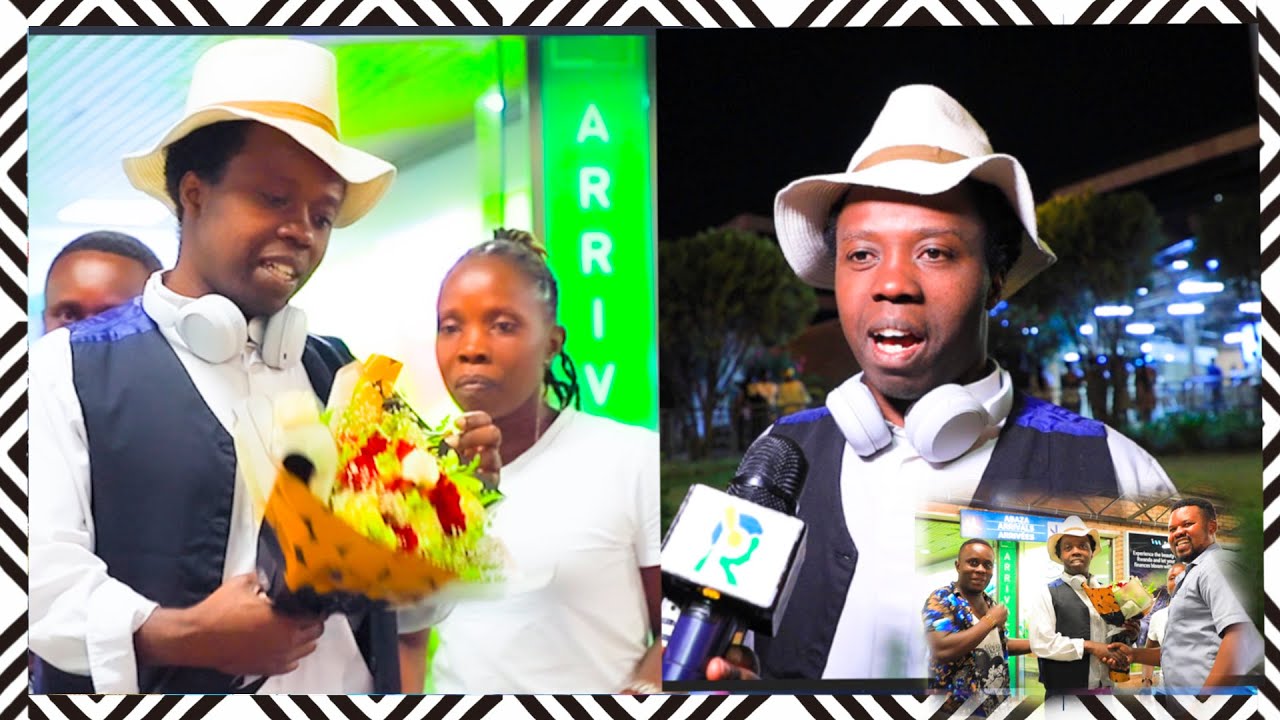 Umuraperi Padiri Uwimana ageze i Kanombe yakirwa n'umukobwa|Ibyo kwibera mu Budage