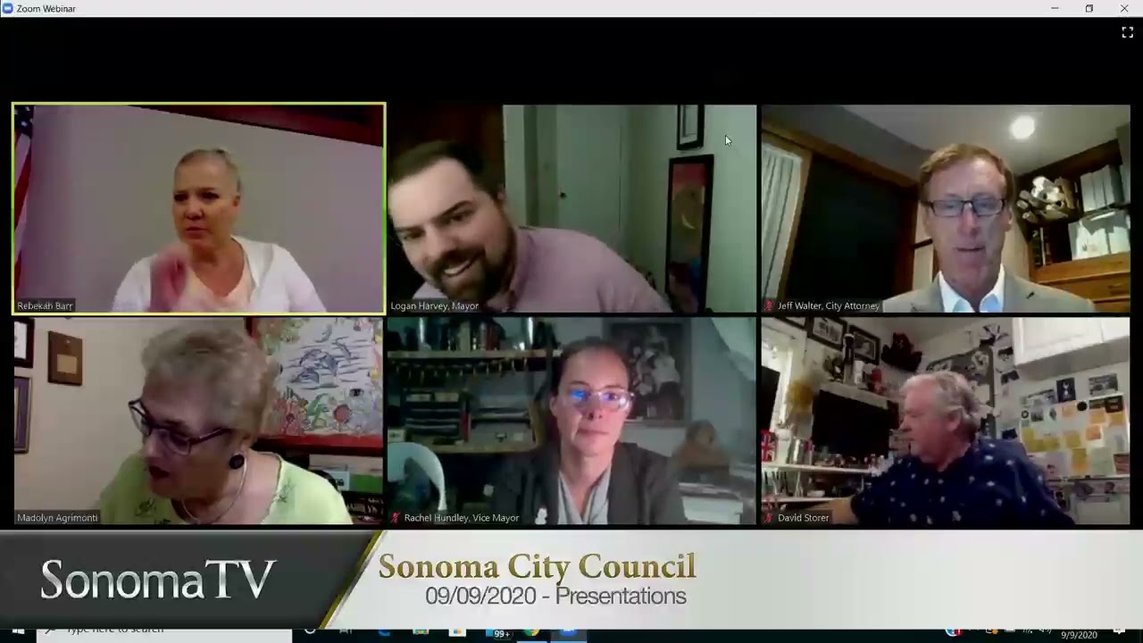 Sonoma City Council 2020 09 09