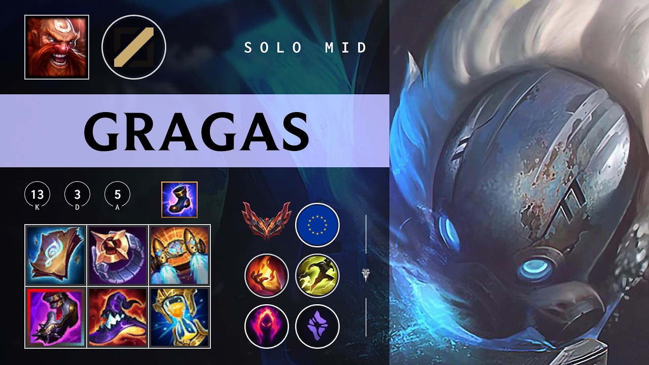 Gragas Mid vs Qiyana - EUW Grandmaster Patch 26.05