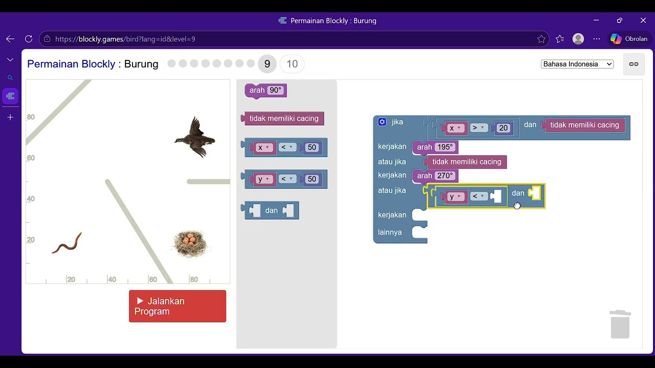 Tugas Informatika Blockly Games Bird