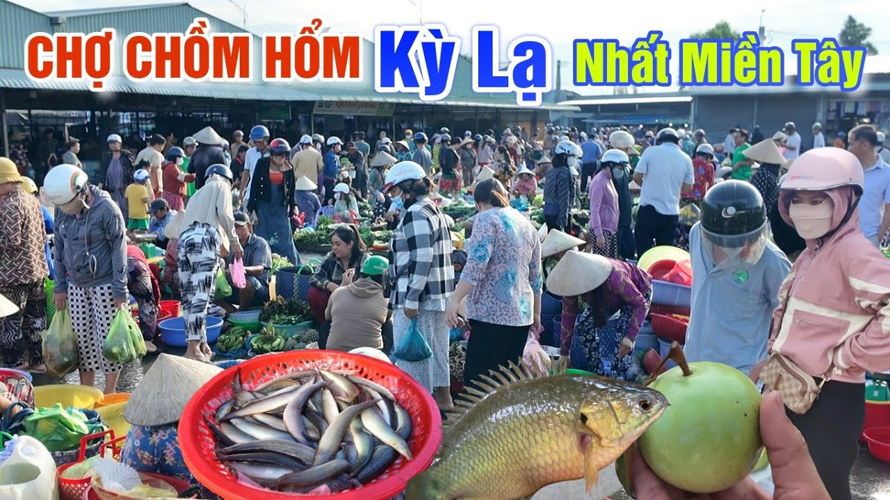 ĐỘC LẠ MIỀN NƯỚC LŨ - CHỢ CHỒM HỔM ĐẸP NHẤT MIỀN TÂY VÀO MÙA SẢN VẬT TRỜI BAN